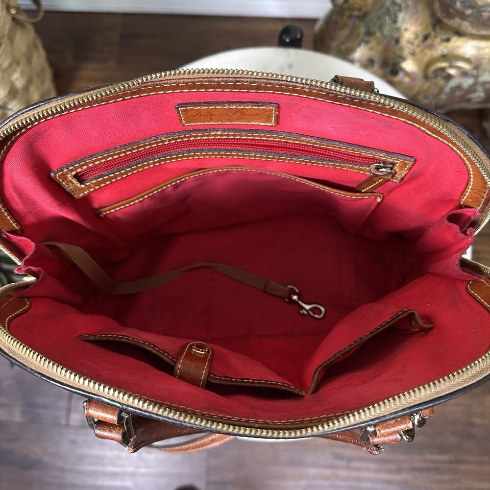 Dooney & Bourke Satchel All Weather Leather Pebbled shoulder strap Flaws - Picture 8 of 16
